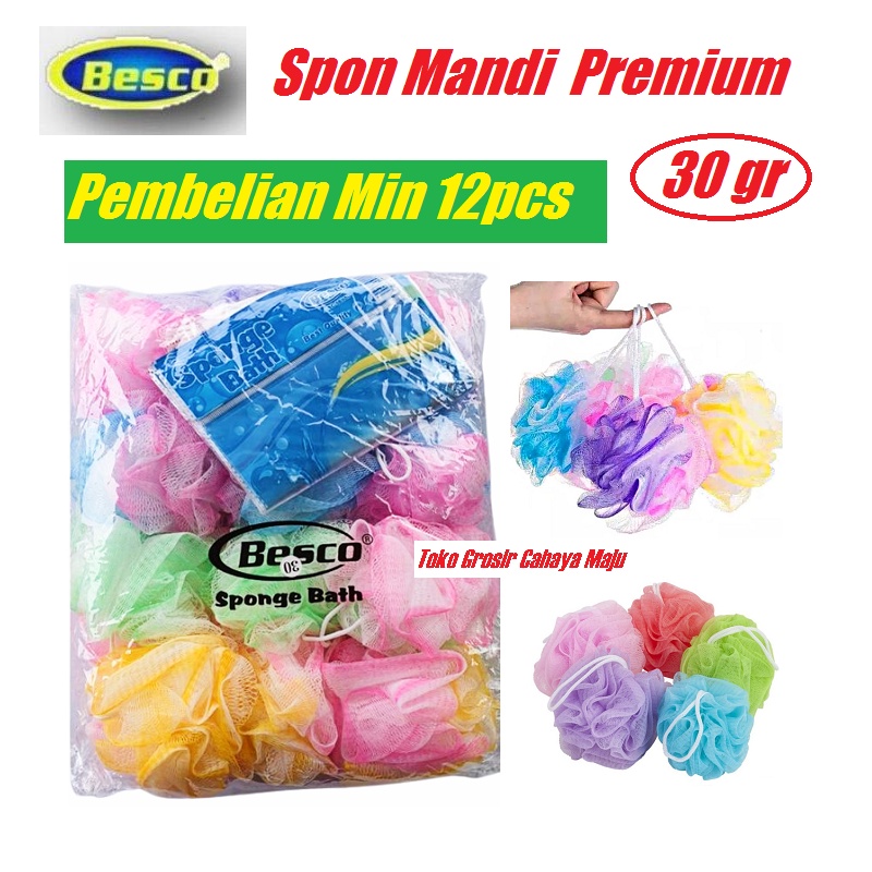 Spons Mandi Shower Puff Bath Sponge Spon Jaring 30gr BESCO