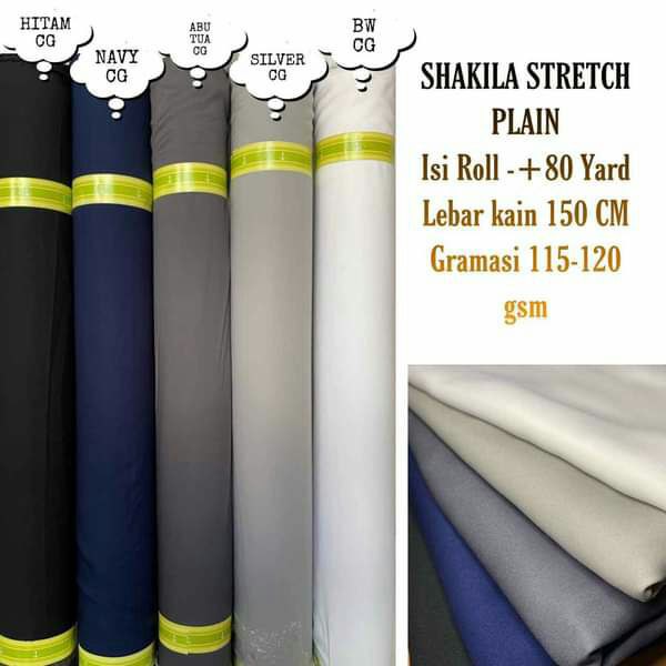 [COD] KAIN SHAKILA POLOS SPESIAL WARNA DENIM