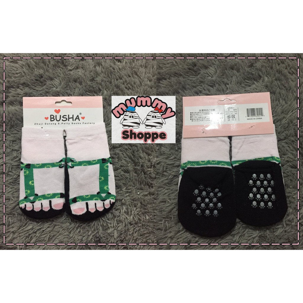 Kaos Kaki Bayi Anti Selip merk Busha Motif Lucu