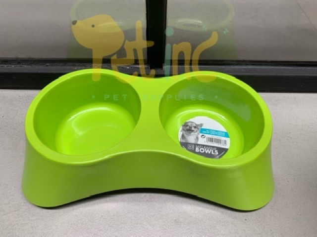 Double dinner melamine pet bowl