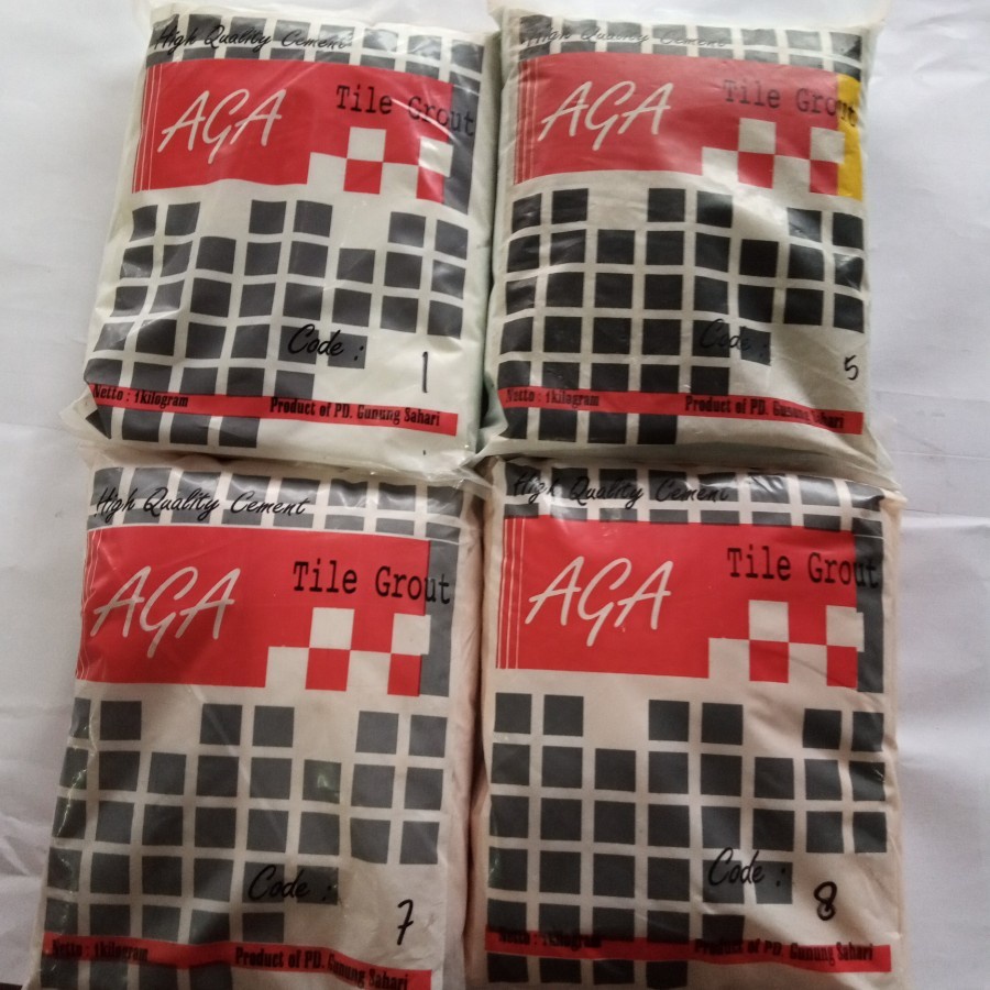 Semen Nat Keramik Oker AGA Coklat hijau Hitam Biru 1 kg