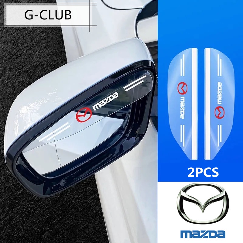 G-club 2PCS Eyebrow Pelindung Kaca Spion Mobil Anti Air / Hujan Untuk Mazda 3 5 6CX5 CX3 CX30