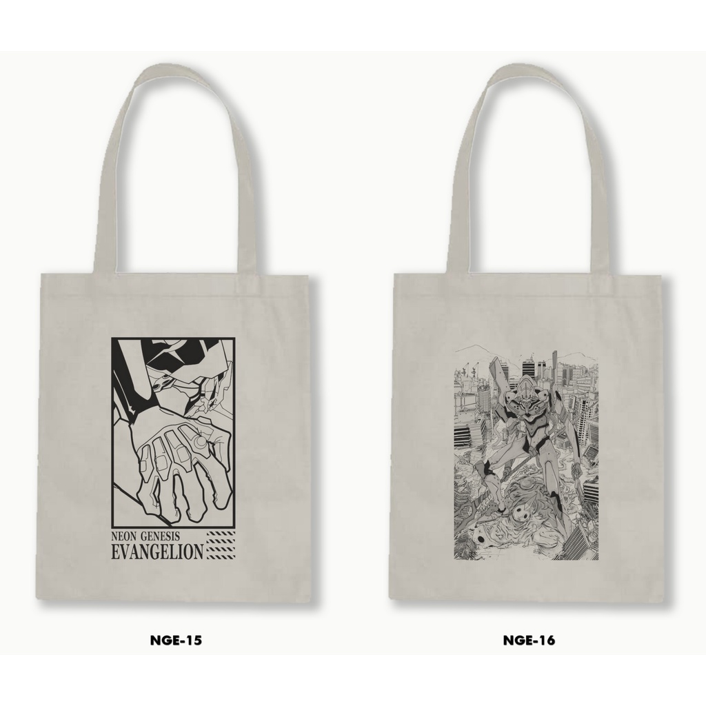 TOTE BAG BLACU - NEON GENESIS EVANGELION / MANGA / ANIME 01