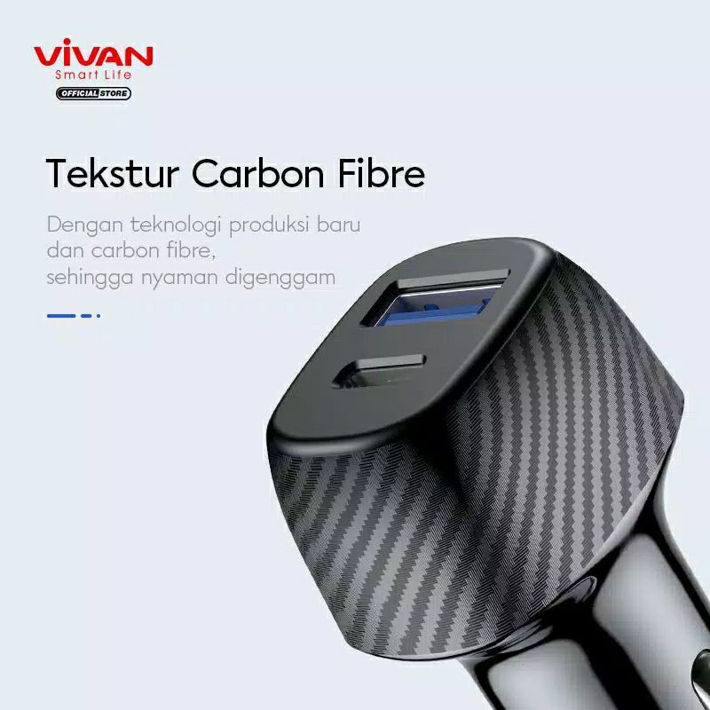 Vivan CC02P Car Charger 36W Quick Charge