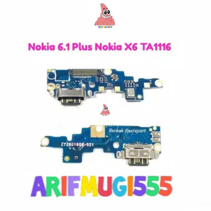 BOARD UI+MIC PCB KONEKTOR CHARGER PAPAN CAS NOKIA 6.1 PLUS X6 TA1116 ORIGINAL