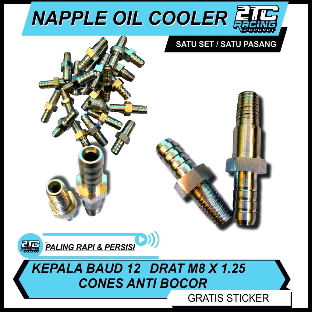 NAPPLE OIL COLLER UNIVERSAL BAUT 12 M8 baud nepel oil cooler crangkase dan head