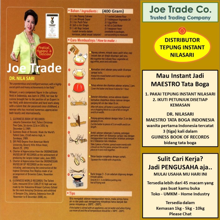 

hbt204tt Tepung Cakwe 400 Gr Tepung Instant Premix Cakwee Nilasari Da01D100