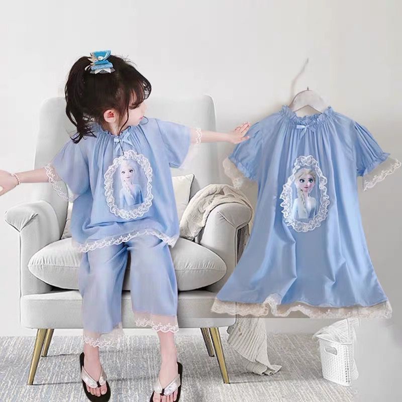 HappyOliver BLUE ICE EBV Baju Anak Perempuan Dress Setelan Renda Import Berkualitas