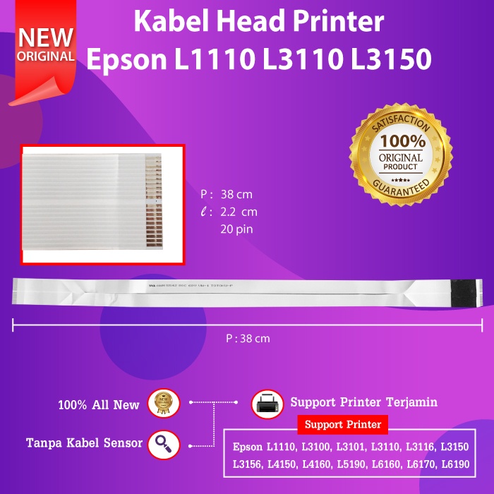 Kabel Print Head Epson L1110 L1210 L3100 L3101 L3110 L3210 L3116 L3150 L3156 L4150 L4160 L5190 L5290