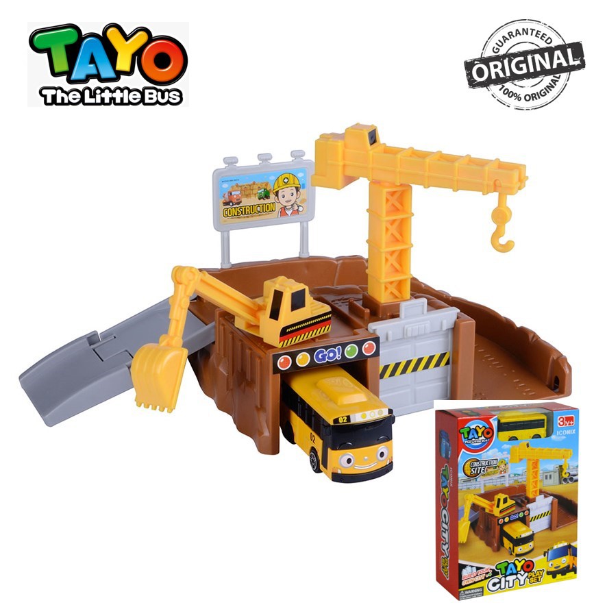 Jual Original Tayo The Little Bus Tayo City Construction Site Playset
