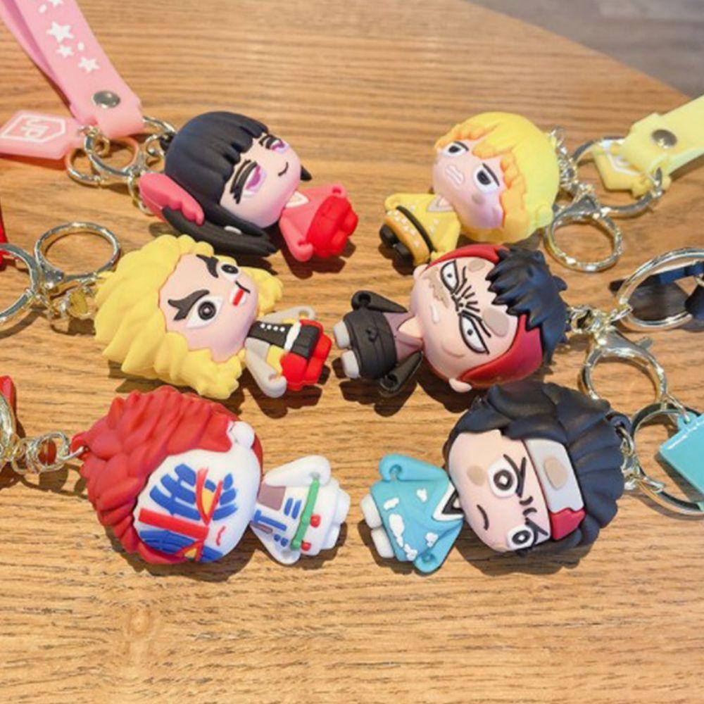 Needway Demon Slayer Gantungan Kunci Hadiah Anime Jepang Kimetsu No Yaiba Miniatur Keyring Inosuke Scultures Key Ring