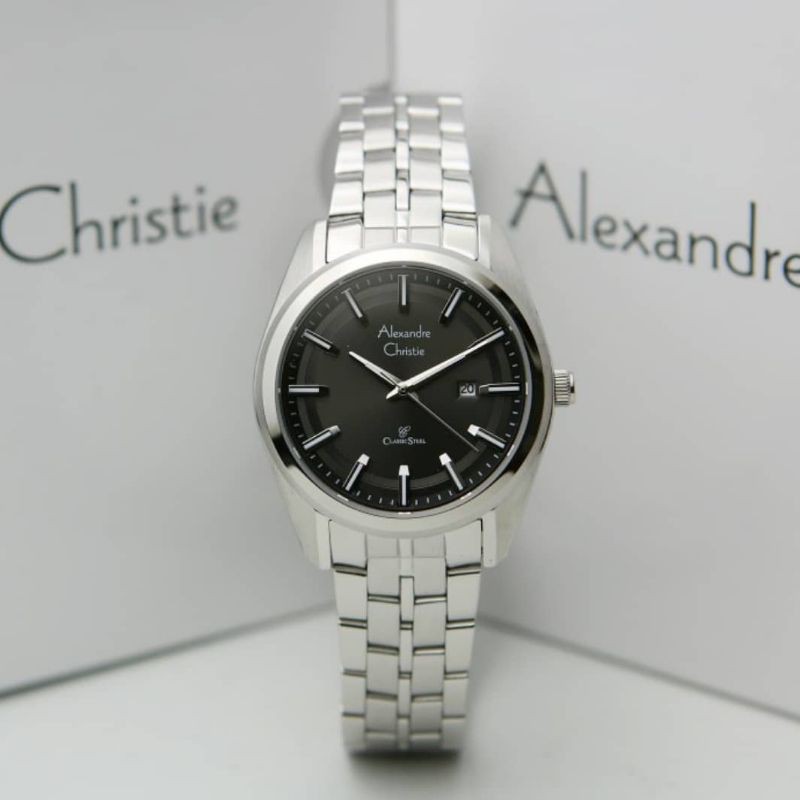 Jam Tangan Alexander Christie Wanita Silver Black ac8637