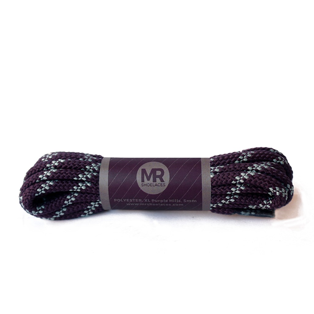 MR Shoelaces HK04 Purple Hills (Ungu) Tali Sepatu Hiking Motif 4-5mm 90cm 100cm 120cm 150cm 180cm