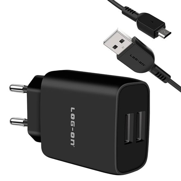 CHARGER - TC LOG ON POWER CHARGER LO-C31 MICRO USB 2.4A SMART IC