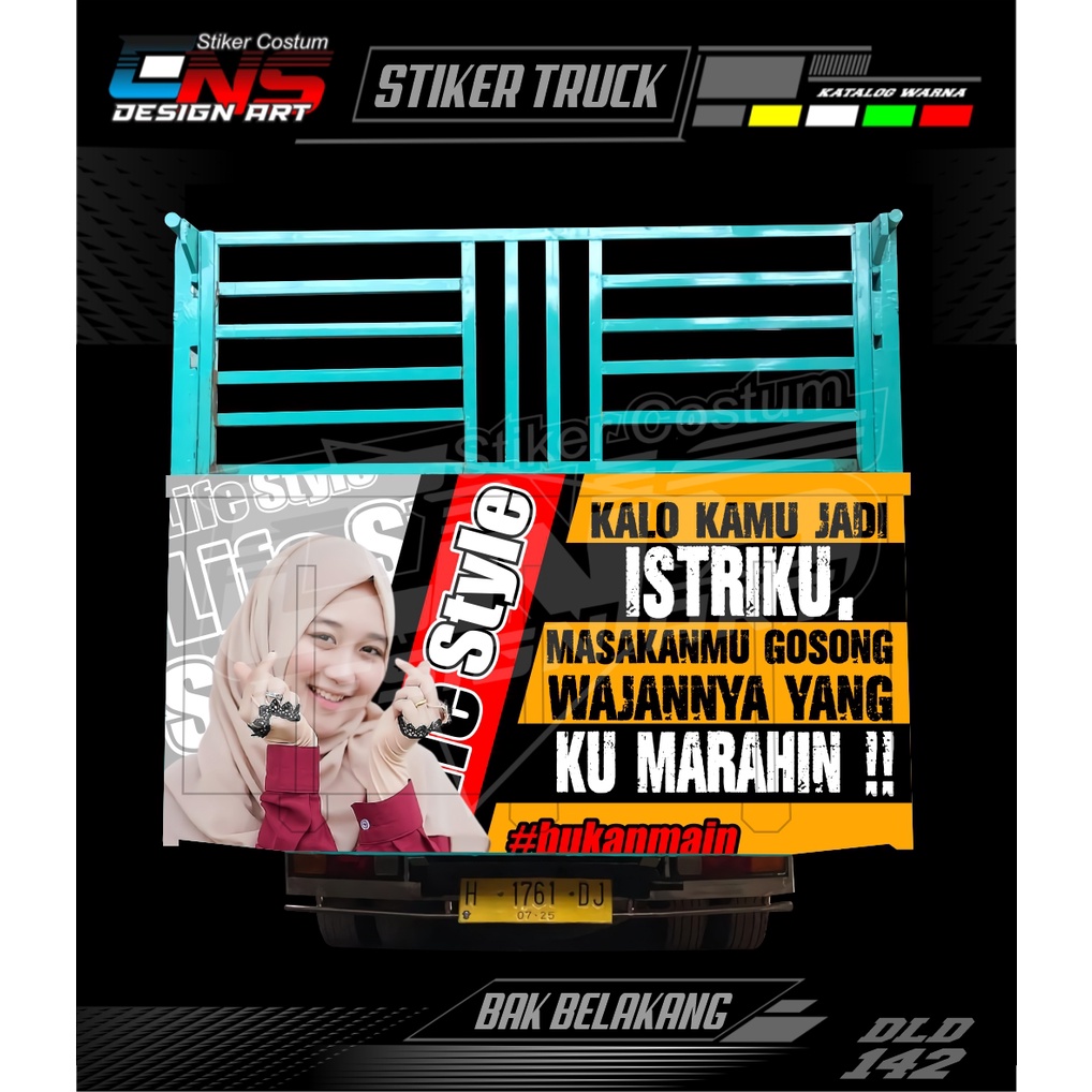 Stiker Pintu Bak Belakang Truk Sticker Bak Truk Canter Dump Ragasa Giga Elf Umplung Stiker Printing 