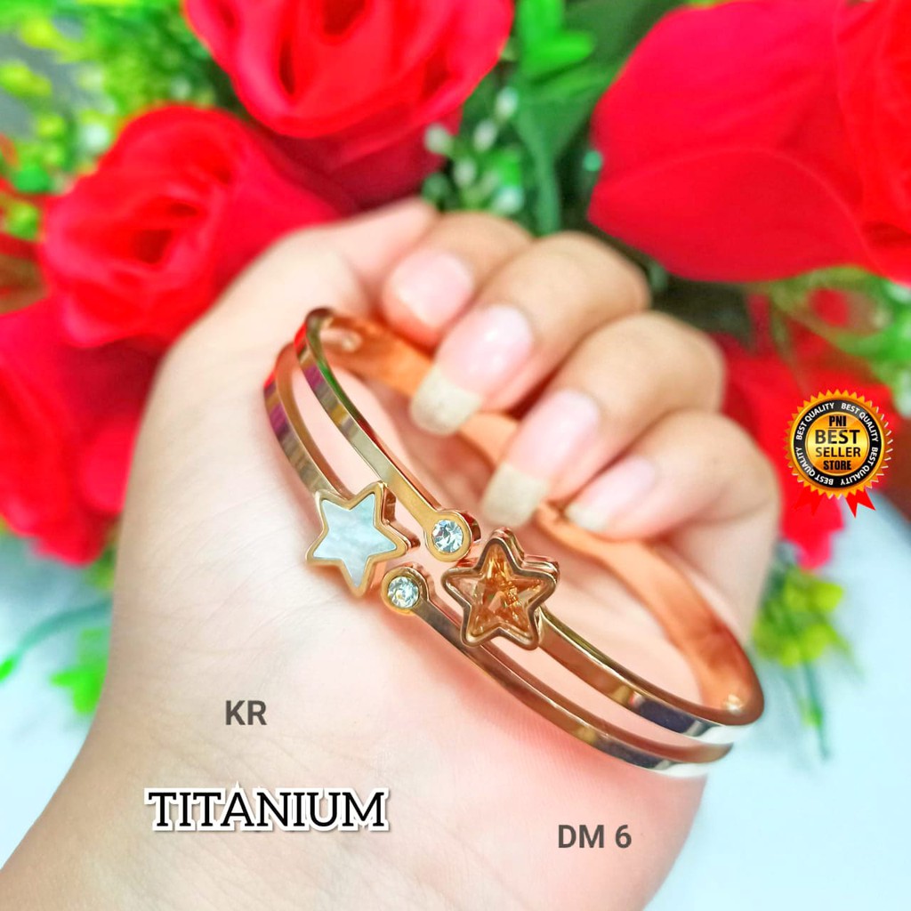 COD|| Gelang Bangkok TITANIUM Rosegold varian motif Remaja TIDAK LUNTUR, TIDAK BERKARAT