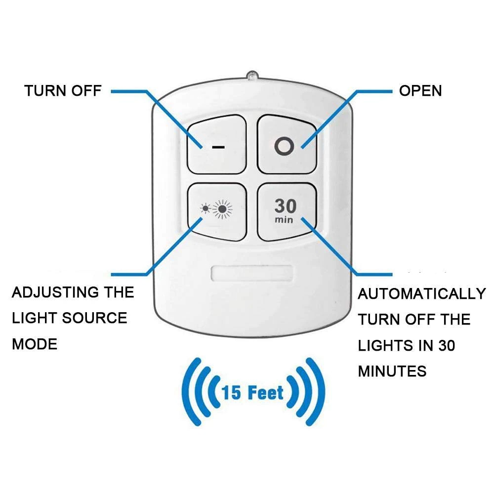 [BISA COD] CANSHUO Lampu LED Lemari Night Lamp COB 6 PCS Plus Remote