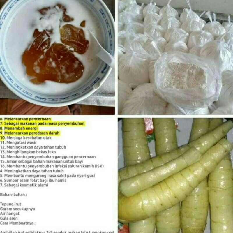 

TEPUNG PATI IRUT GARUT 500 GRAM ORIGINAL/TEPUNG GIRUT