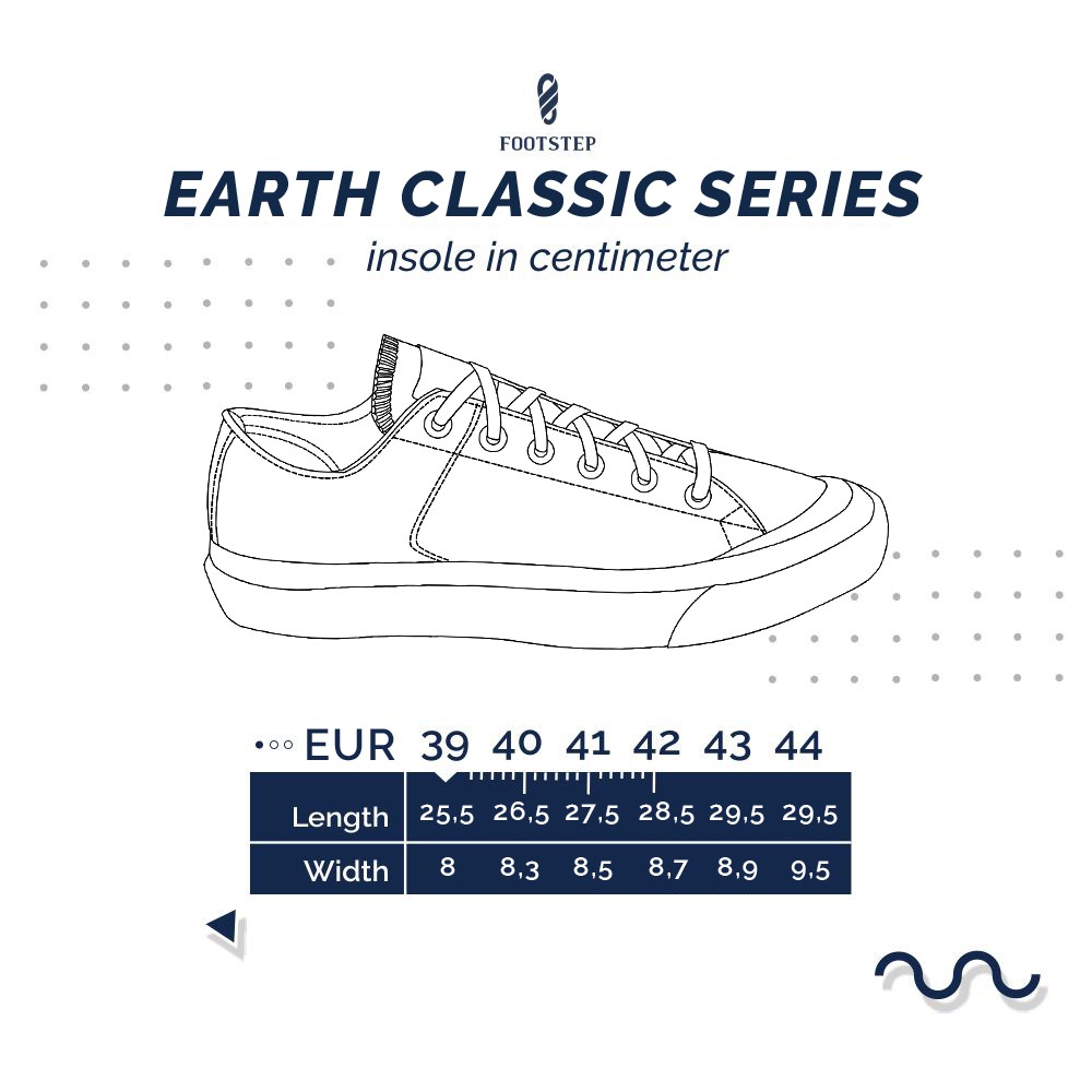 EARTH CLASSIC WHITE |FSTP x FORIND| Sepatu Vulcan Casual Sneakers Vulcanized Lokal Pria Footwear