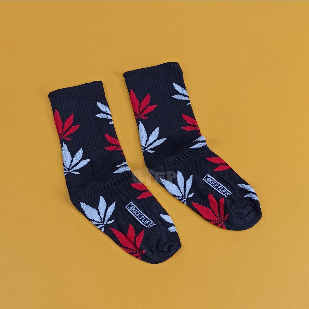 Kaos Kaki Motif Weed/Rumput OS 3