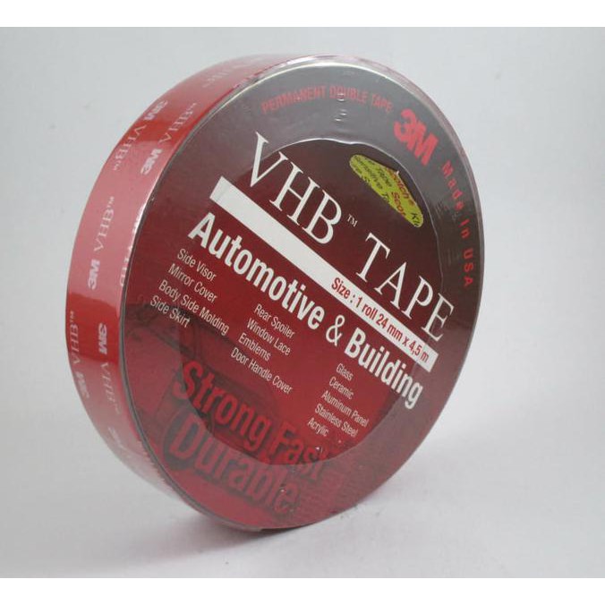 

BERKUALITAS Perekat 3M VHB Tape Double Tape 3M VHB 24mm x 4,5 Besar ORIGINAL -OTOGEAR