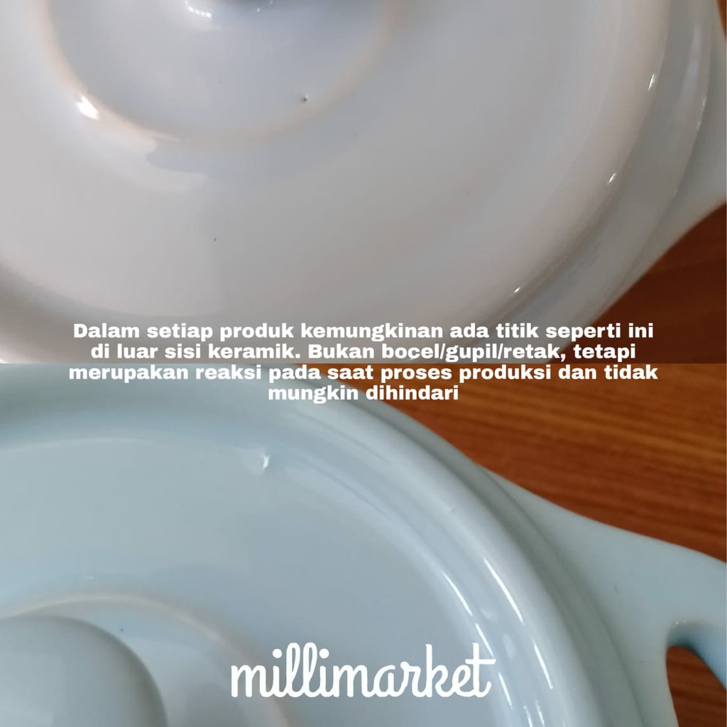 Round Plate - PINKU diameter 20 cm / piring keramik warna pink/korean nordic plate-3