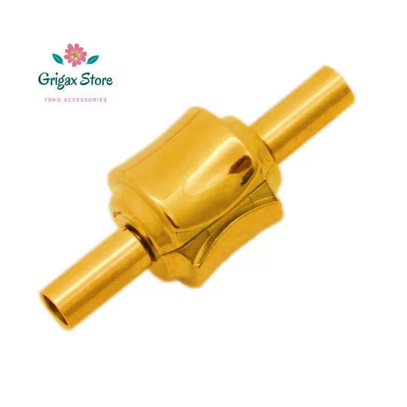 Pengait Magnet Klep Gelang Magnet Stainless Bahan Kait Gelang - Gold