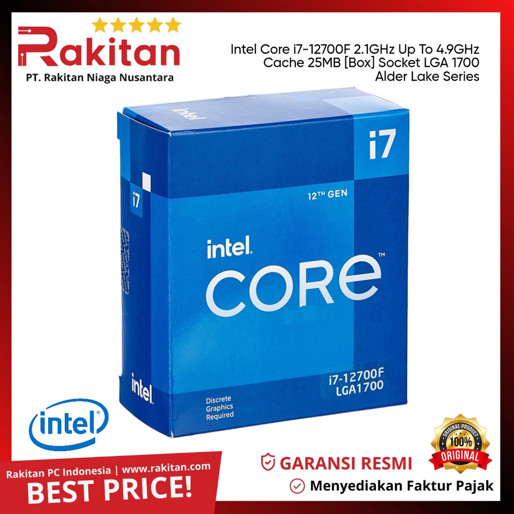 Intel Core I7 12700F / I7-12700F [Box] Socket LGA 1700