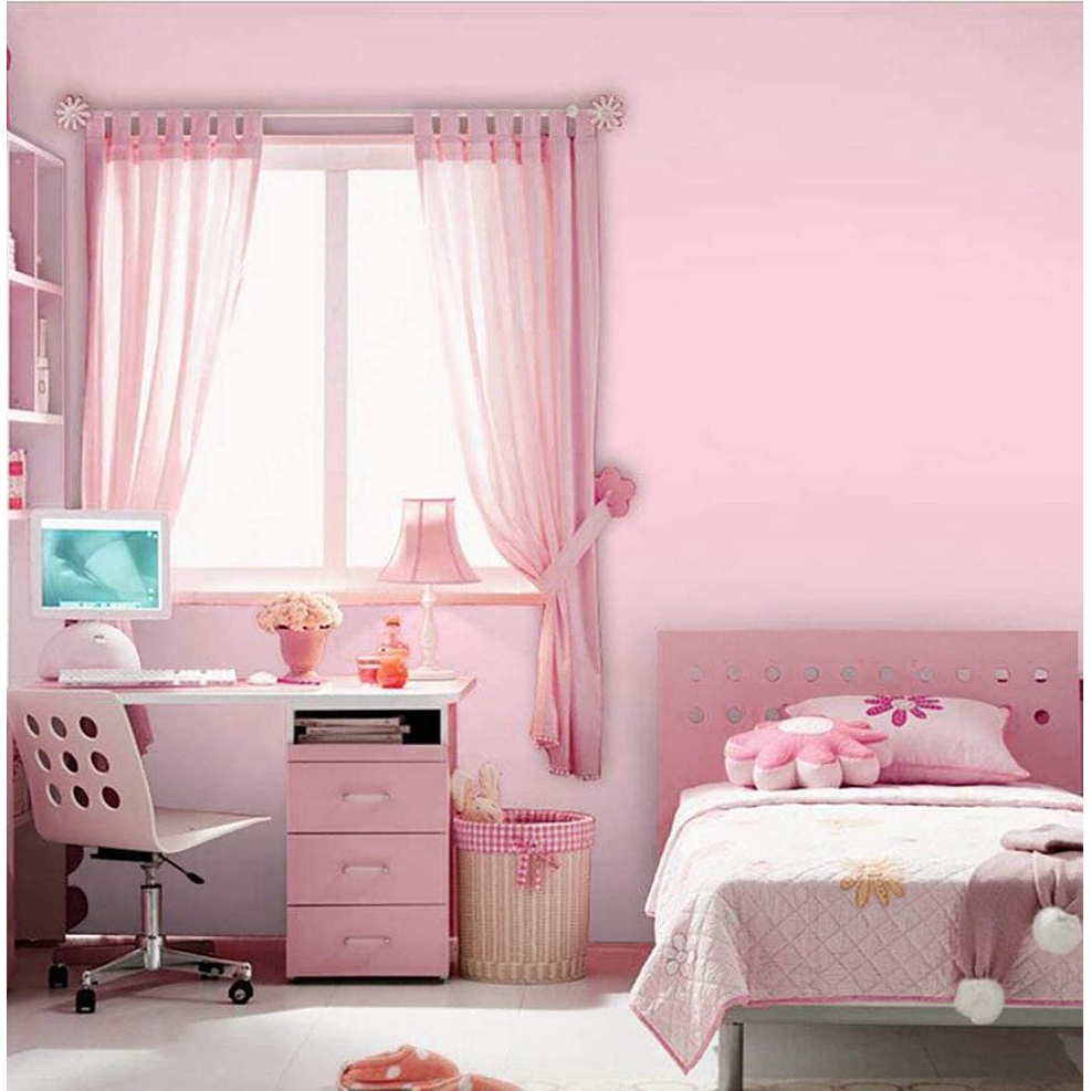 Wallpaper Dinding Polos Pink 8m s/d 9m x 45cm