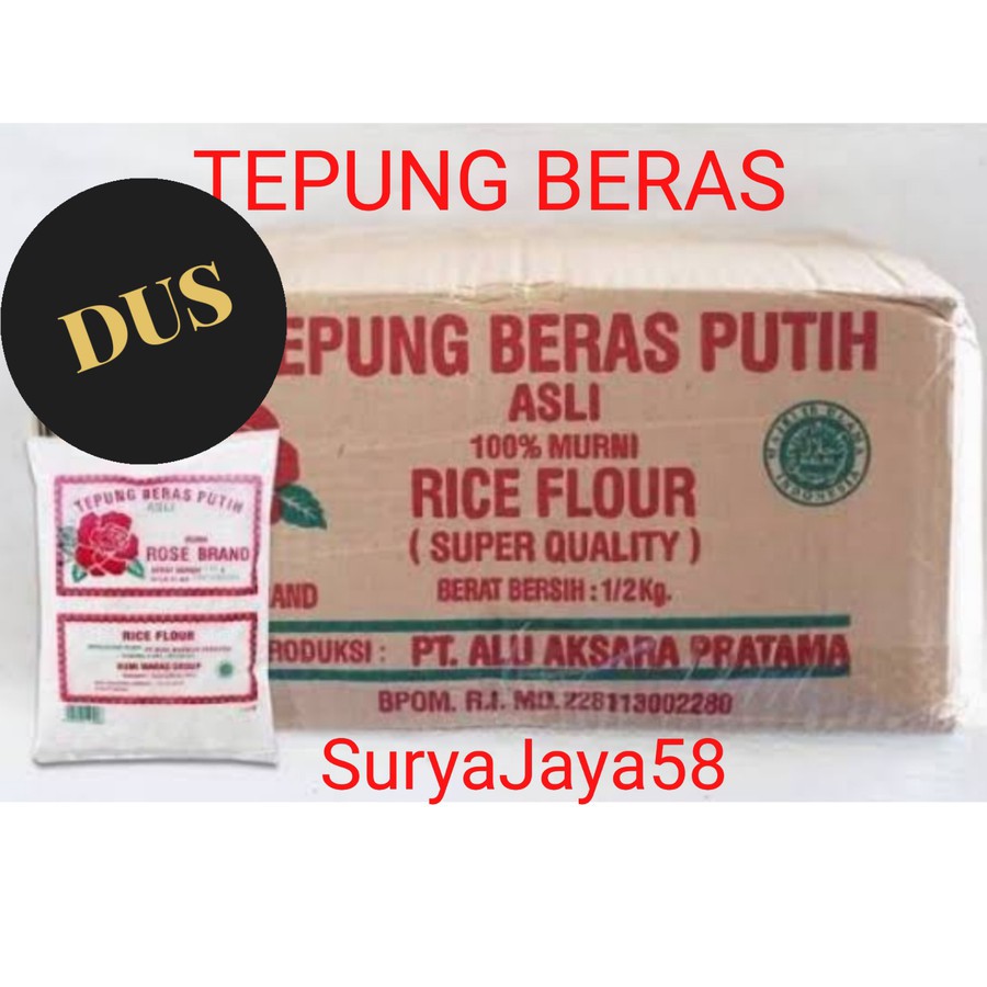 

TEPUNG BERAS ROSEBRAND 500GR DUS | TEPUNG KETAN ROSEBRAND 500GR DUS