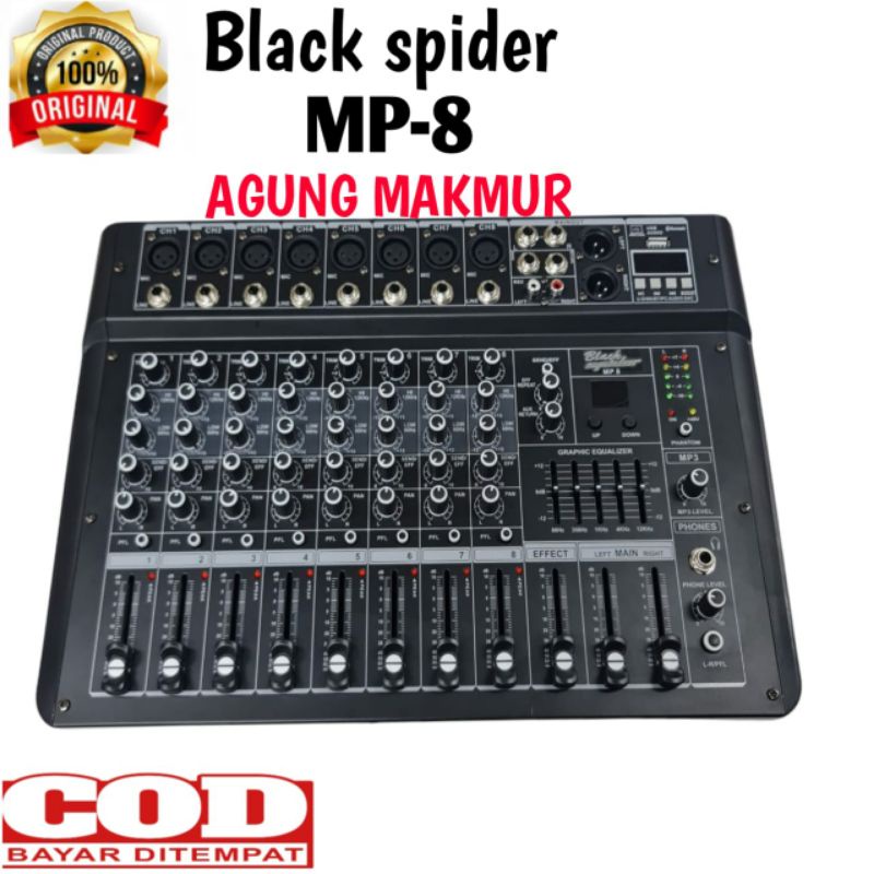 Jual POWER MIXER BLACK SPIDER MP8 BLACK SPIDER MP8 ORIGINAL Shopee