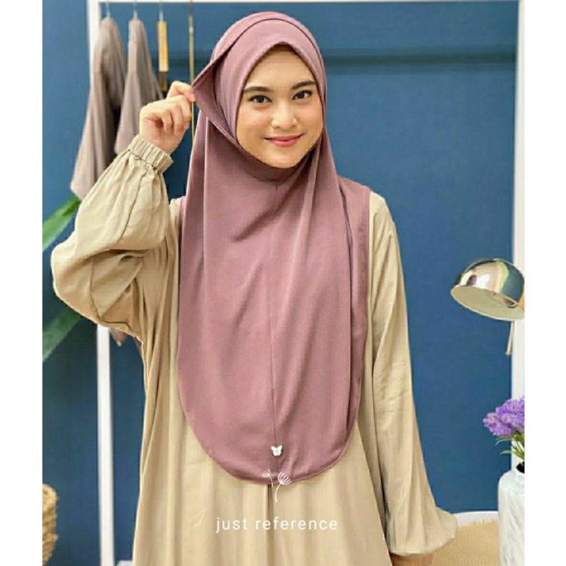 SLIT-ON-HIJAB Hijab Masker Slip on hijab Jilbab Bergo