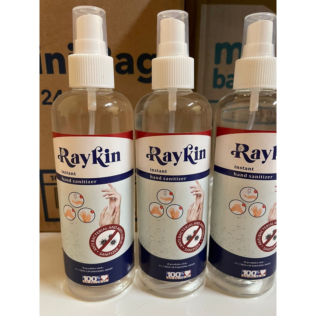 HAND SANITIZER 250 ML SPRAY CAIR  MERK RAYKIN TIDAK BUAT TANGAN KERING