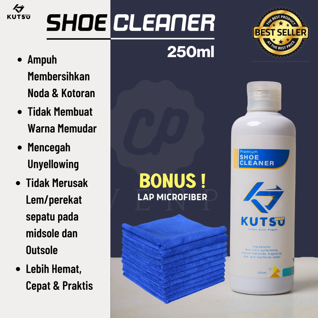 Shoes Cleaner Cairan Sabun Pembersih Sepatu Sneakers TEKNOLOGI JAPAN 100ml by KUTSU