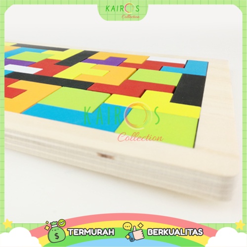 Puzzle Kayu Tetris Mainan Edukasi Balok Kayu Tetris Puzzle Tetris Russian Mainan Edukasi Anak Laki Laki Perempuan