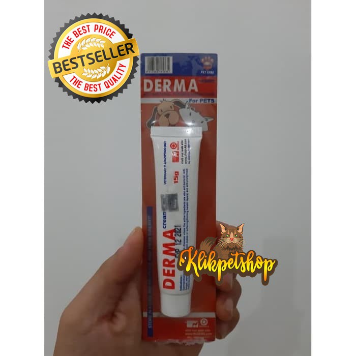 Derma Cream Salep Jamur Anjing / Salep Jamur Kucing Kelinci 15 Gram