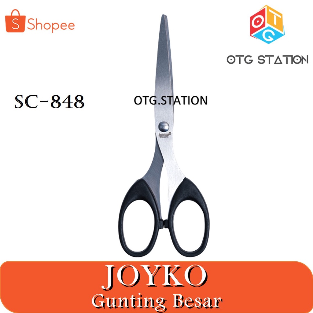 

Joyko Scissors Gunting Besar 848 OTG Gunting Besar Stainless Steel Yang Mempunya Ujung Gunting Yang Tajam Dan Besar OTG STATION