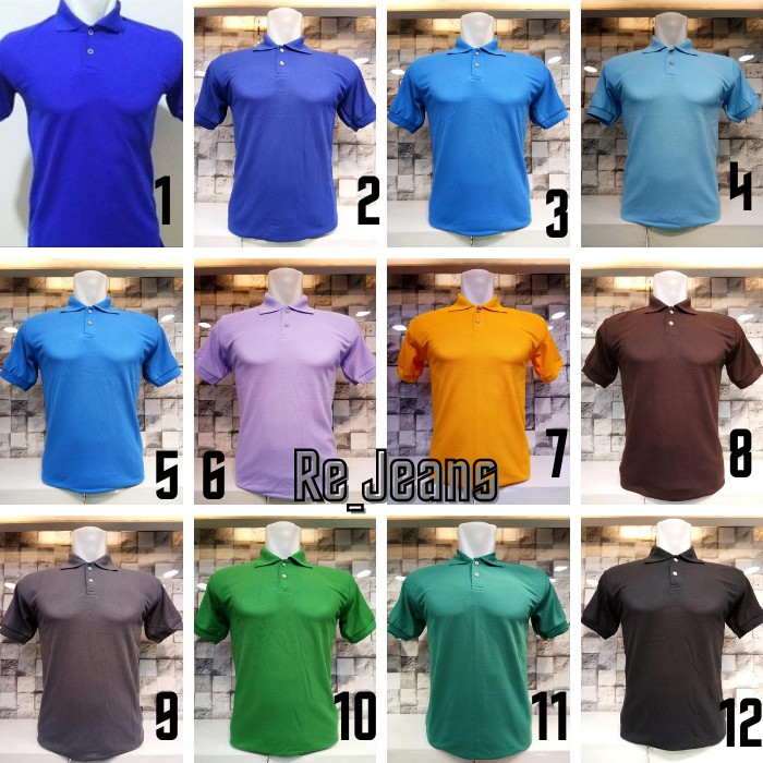 BAJU KAOS KERAH POLOS / BAJU POLO BAHAN KATUN LACOSTE POLOS MURAH