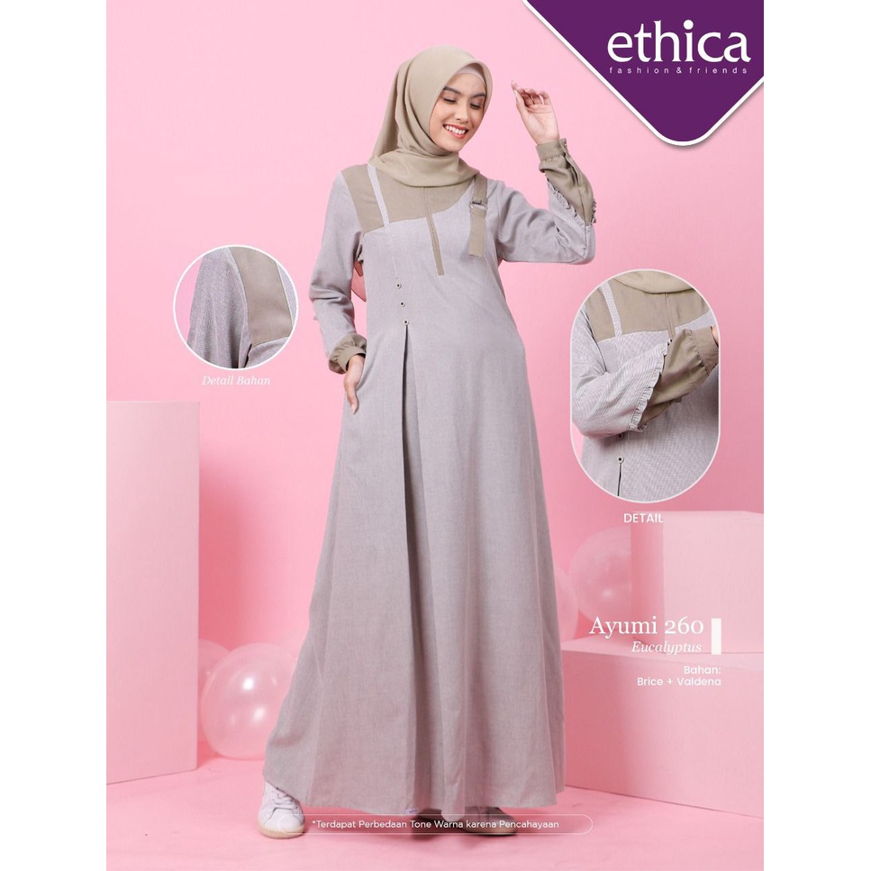 DRESS ONLY ETHICA ORIGINAL AYUMI 260 DARK SLATE AYUMI 260 EUCALYPTUS (DO) GAMIS DEWASA 2022