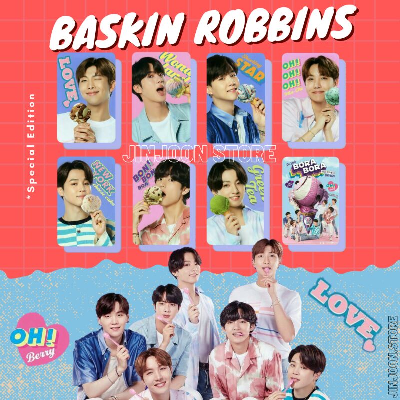 'BTS X BASKIN ROBBINS' UNOFFICIAL PHOTOCARD (Special Edition)