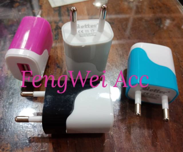 Batok Charger BETTER 1USB 1A 1TOPLES Kepala Casan BETTER 1USB PERTOPLES Adaptor Charger Better 1USB 1A isi 30pcs