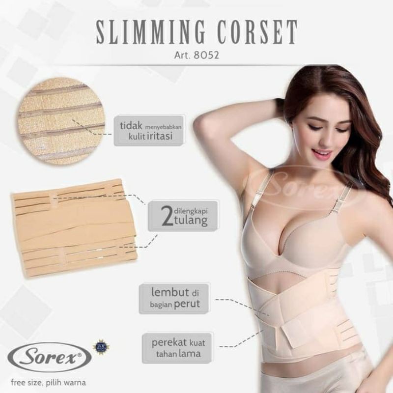 STAGEN KORSET PELANGSING PERUT SLIMMING CORSET SOREX 8052 REKAT KUAT Korset