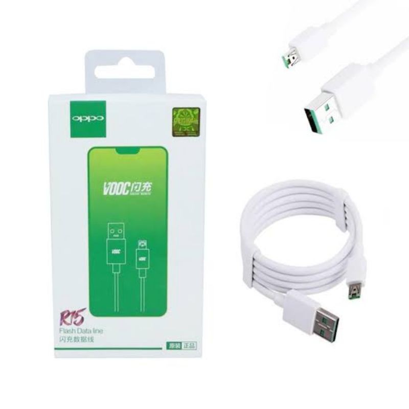 Kabel Charger Oppo VOOC 4A USB Micro Original Fast Charging