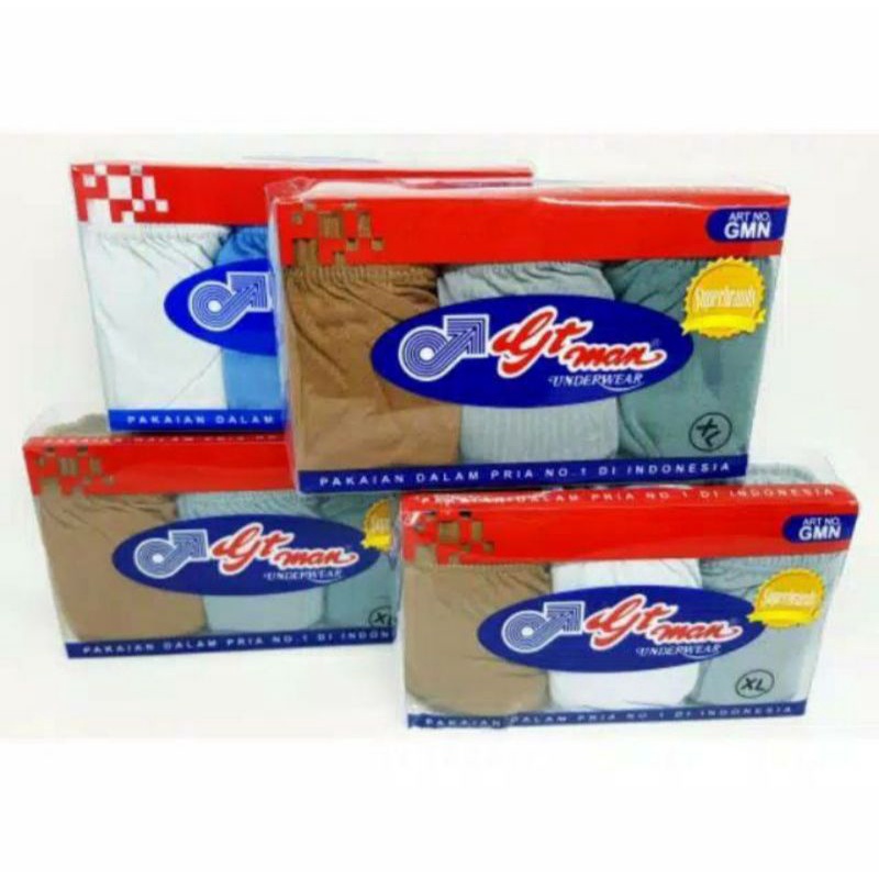 (3PCS) SEMPAK CD PERIA GT MEN CELANA DALAM GT MEN 1 KOTAK