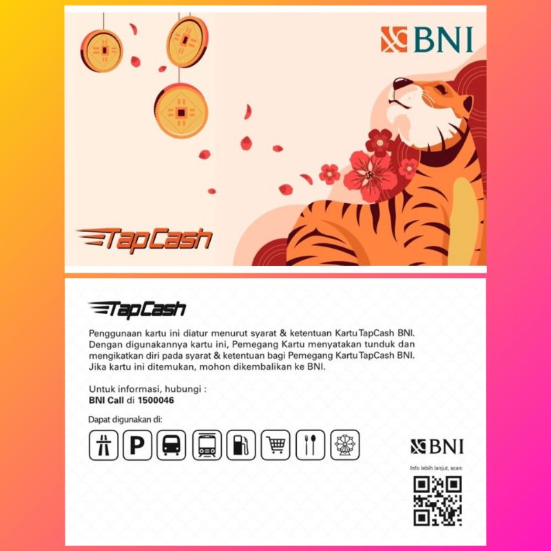 Tapcash Imlek / Chinese New Year 2022 - Tiger Orange /Like eMoney eTOLL Flazz or Brizzi