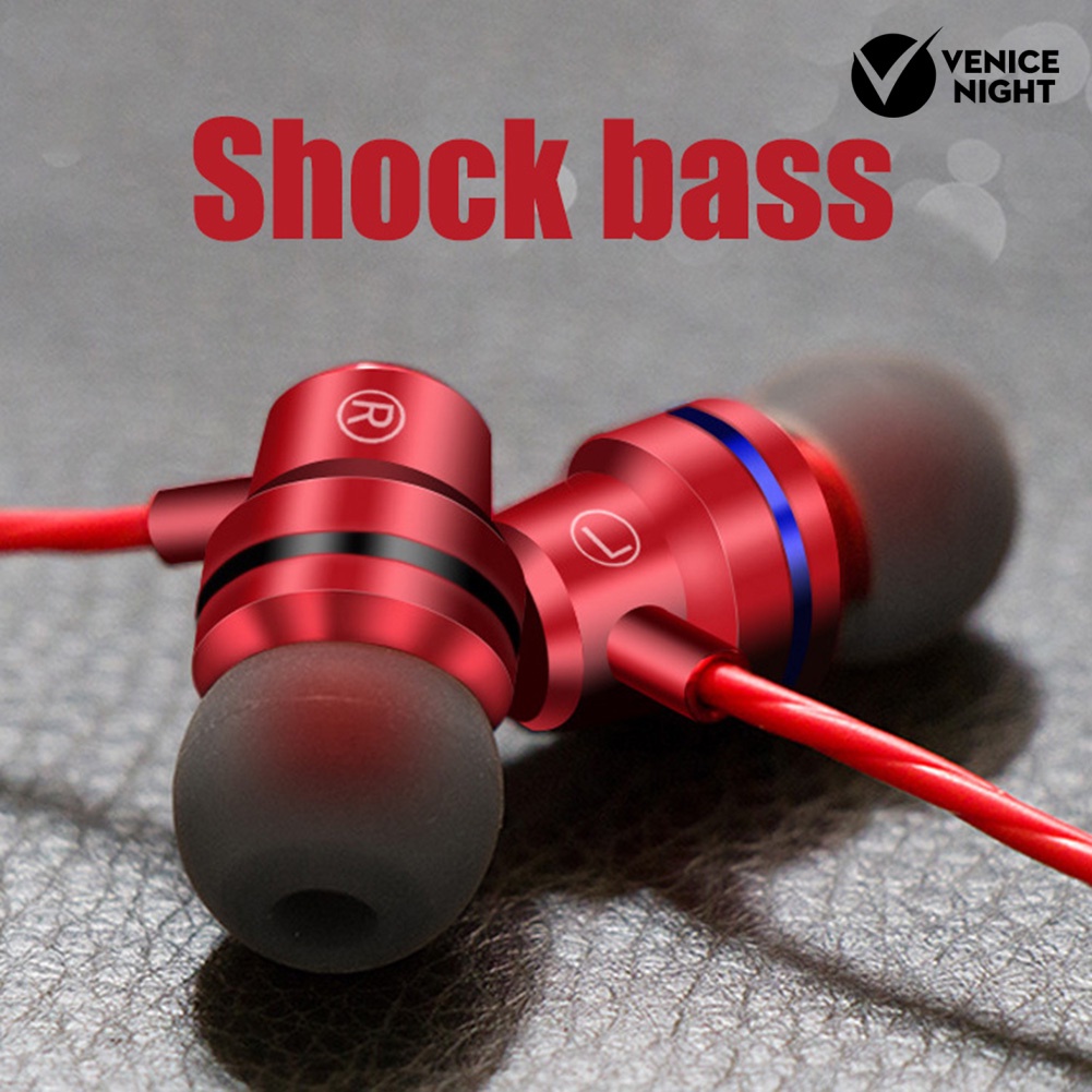 (VNEP) (Berkabel) Headset Earphone In-Ear Heavy Bass Stereo Kabel Jack 3.5mm Dengan Mic