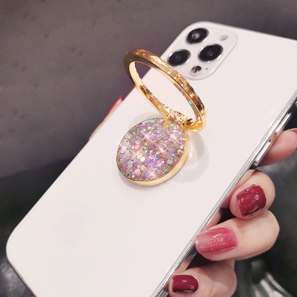 Cincin Nanas Phone Holder Universal Glitter Sequin Turntable Aksesoris Handphone