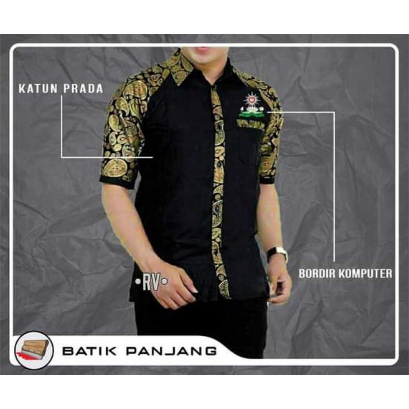Baju batik bordir motif PSHT batik sh lengan pendek