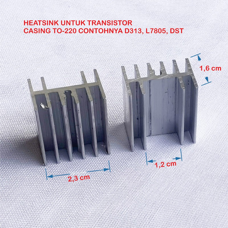 PENDINGIN TRANSISTOR CASING TO-220 HS D313 HEATSINK D313 HEATSINK L7805