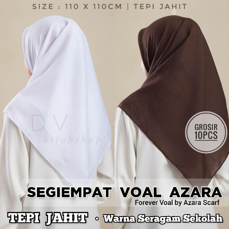 10pcs S4 VOAL JAHIT TEPI / JILBAB SEKOLAH FOREVER VOAL BY AZARA